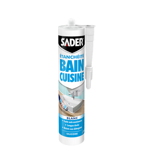 [3549212481759] SADER Mastic Bain/Cuisine Blanc 280 ml
