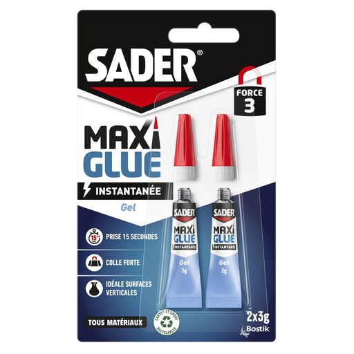 [3549212481940] SADER Cola maxiglue gel 2 tubos de 3 g