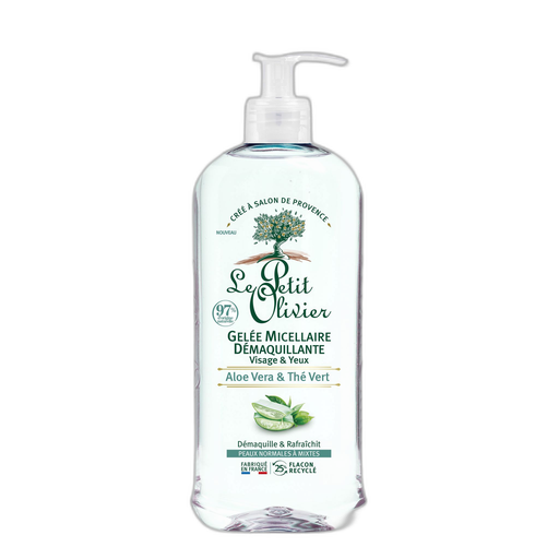 [3549620050011] LE PETIT OLIVIER Micellar Cleansing Jelly face and eyes aloe vera and green tea 400 ml