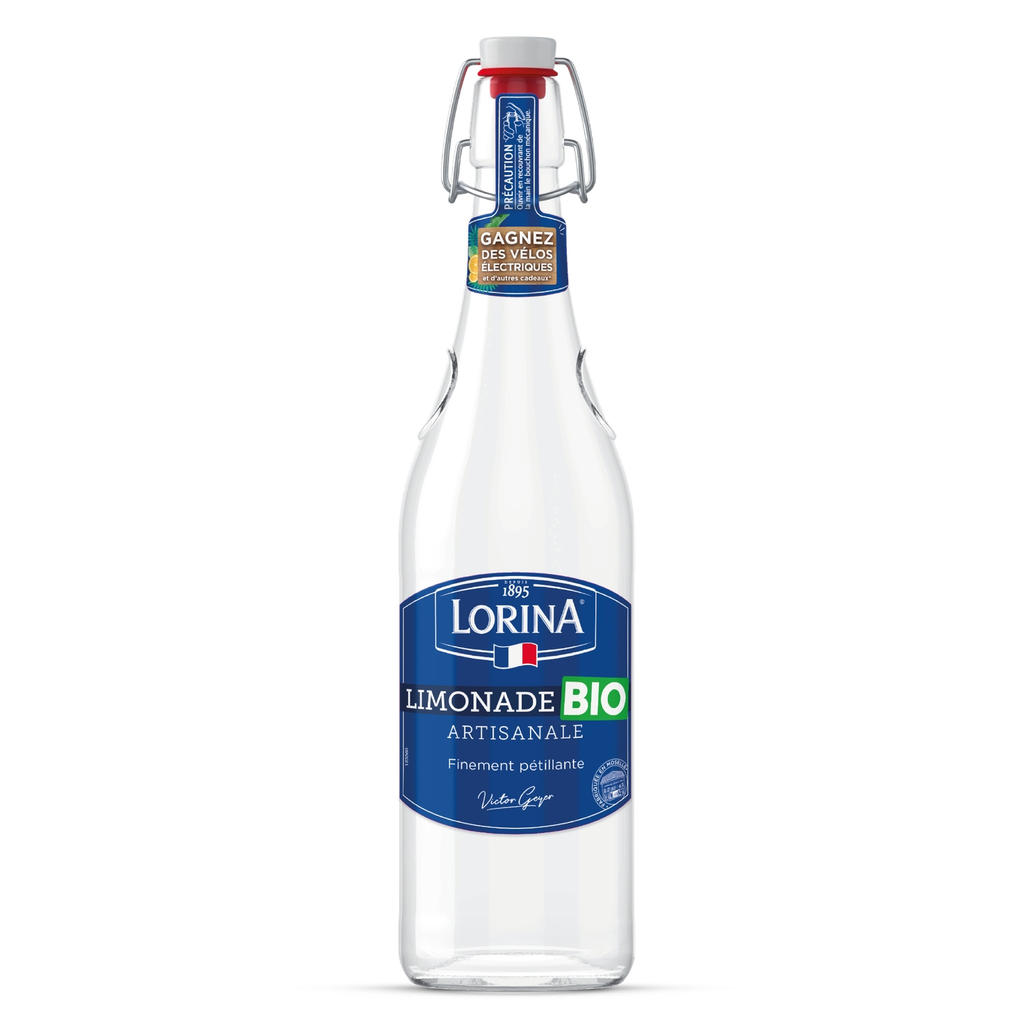 LORINA Limonade Artisanale Arôme Naturelle de Citron Bio 75 cl