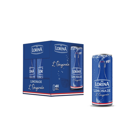 [3551720203600] LORINA Limonada 33 cl pack de 4 latas