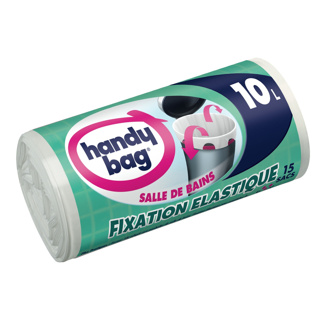 HANDY BAG Sac Poubelle Salle de Bain 10 L les 15 sacs