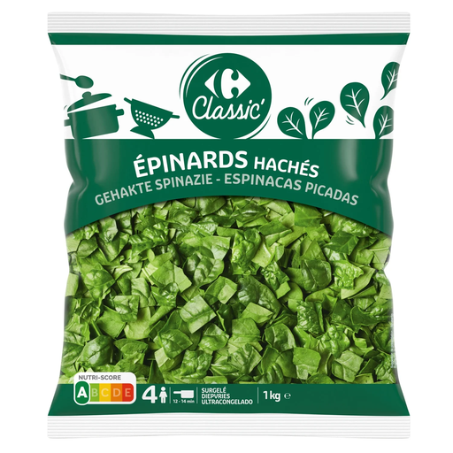 [3560070122257] CARREFOUR CLASSIC Épinards hachés 1 kg