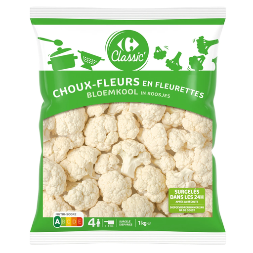 [3560070122349] CARREFOUR CLASSIC Choux-fleurs en fleurettes 1 kg