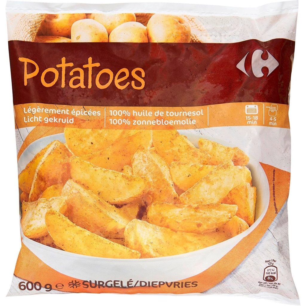 CARREFOUR Potatoes légèrement épicées 600g