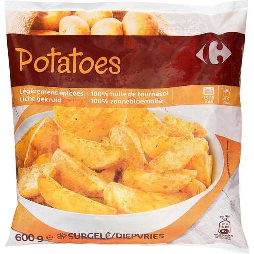 [3560070123858] CARREFOUR Potatoes légèrement épicées 600g