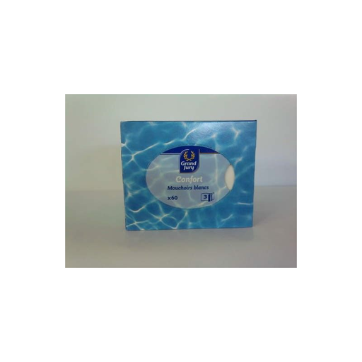 [3560070164202] GRAND JURY White Tissues 3-Ply Cube Box 60 units