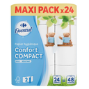 CARREFOUR Soft Toilet Paper Double Ply Compact 24 rolls