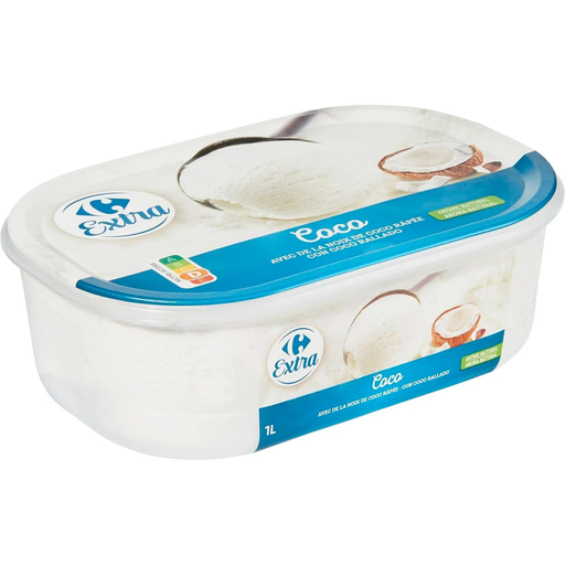 [3560070261369] CARREFOUR Glace en Bac Coco EXTRA 1 L