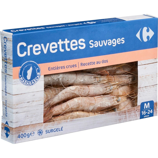 [3560070274055] CARREFOUR Gambas Selvagens Inteiras Cruas 400 g