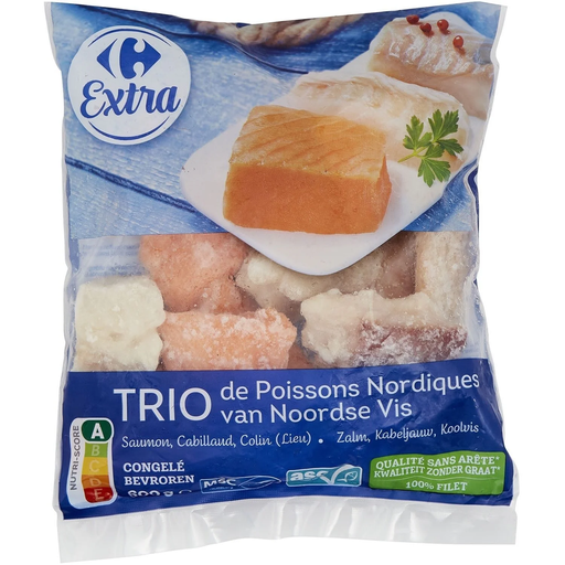 [3560070277247] CARREFOUR Trio de peixes nórdicos EXTRA 600 g