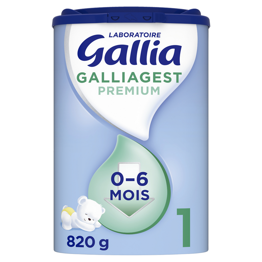 GALLIA Premium 1 Lait 1er Âge en Poudre Formule Épaissie 820 g
