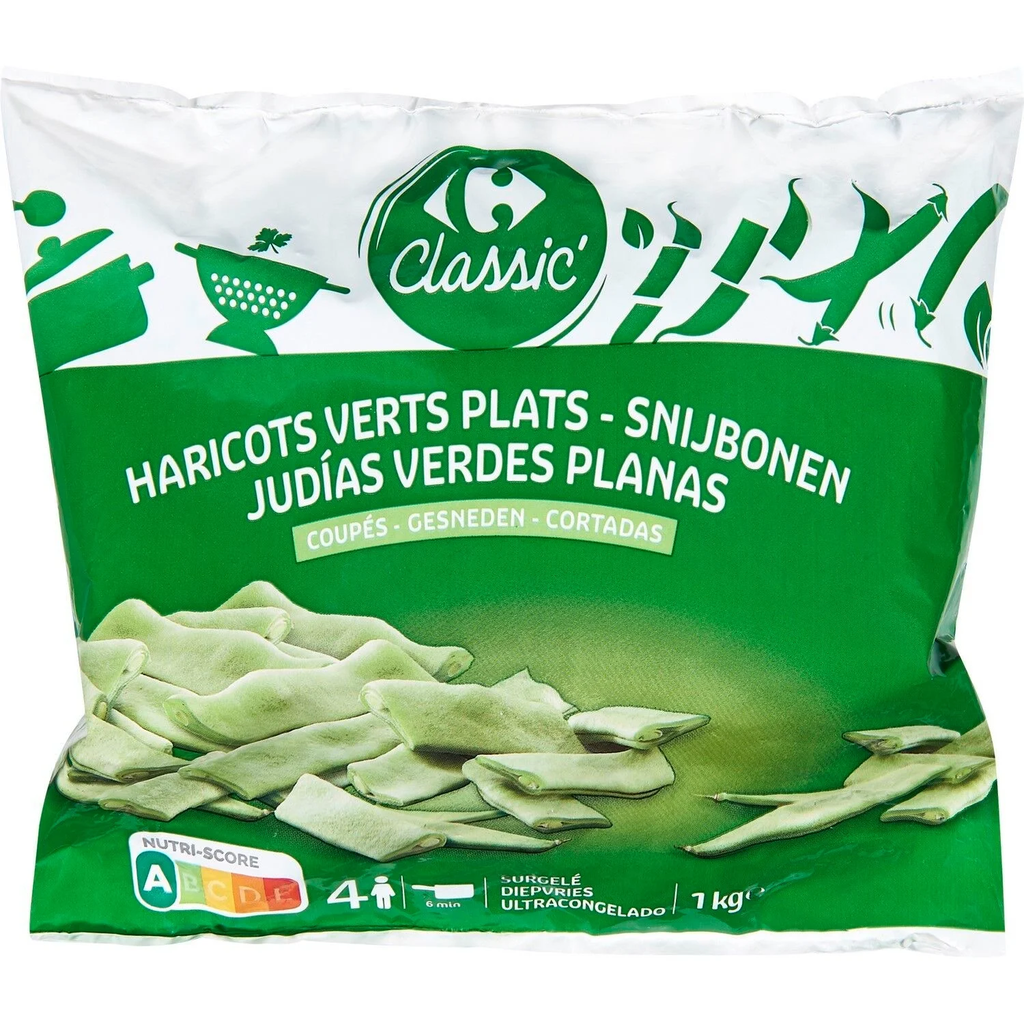 CARREFOUR CLASSIC Feijão verde plano cortado 1 kg