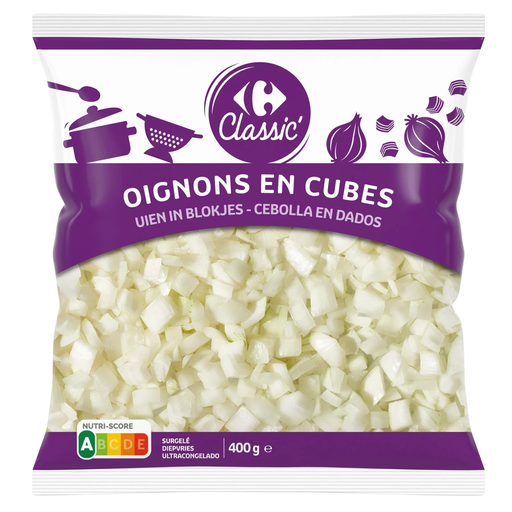 [3560070321216] CARREFOUR CLASSIC Oignons en cubes 400 g