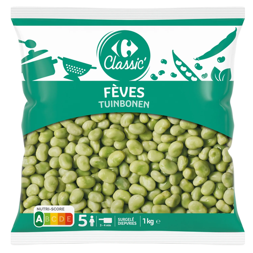 [3560070321599] CARREFOUR CLASSIC Fèves fines 1 kg
