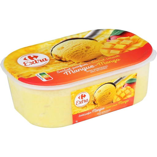 [3560070335541] CARREFOUR Sorbet mangue EXTRA 600 g