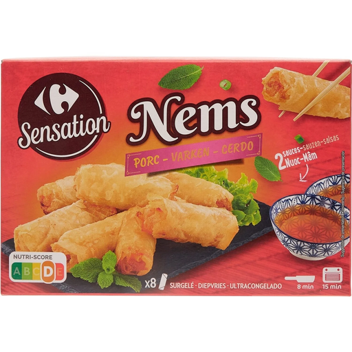 [3560070355693] CARREFOUR Pork Spring Rolls SENSATION 240 g