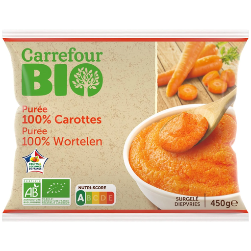 [3560070357062] CARREFOUR 100% Organic Carrot Puree 450 g