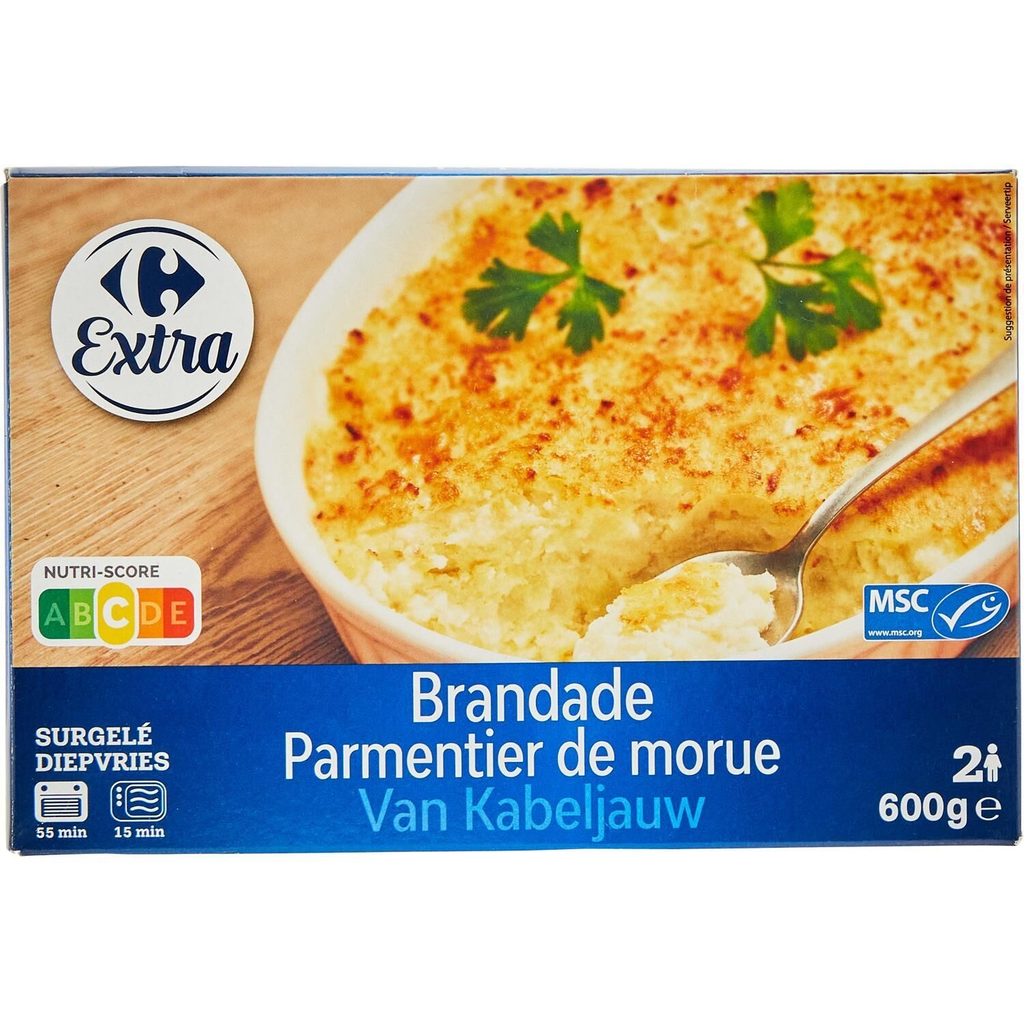 CARREFOUR Brandade parmentier de bacalhau EXTRA 600 g