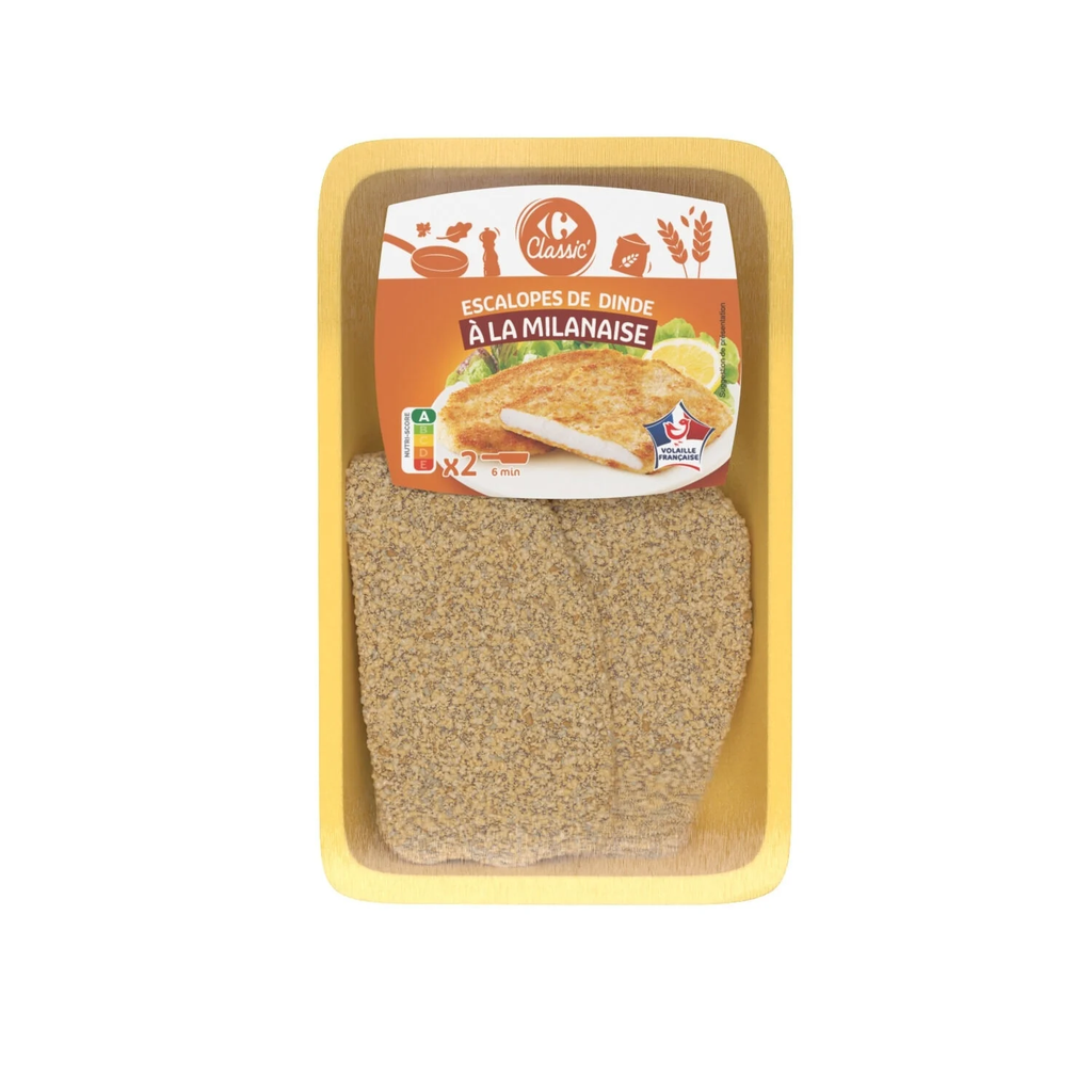 CARREFOUR CLASSIC Escalopes de Peru à Milanesa 260 g