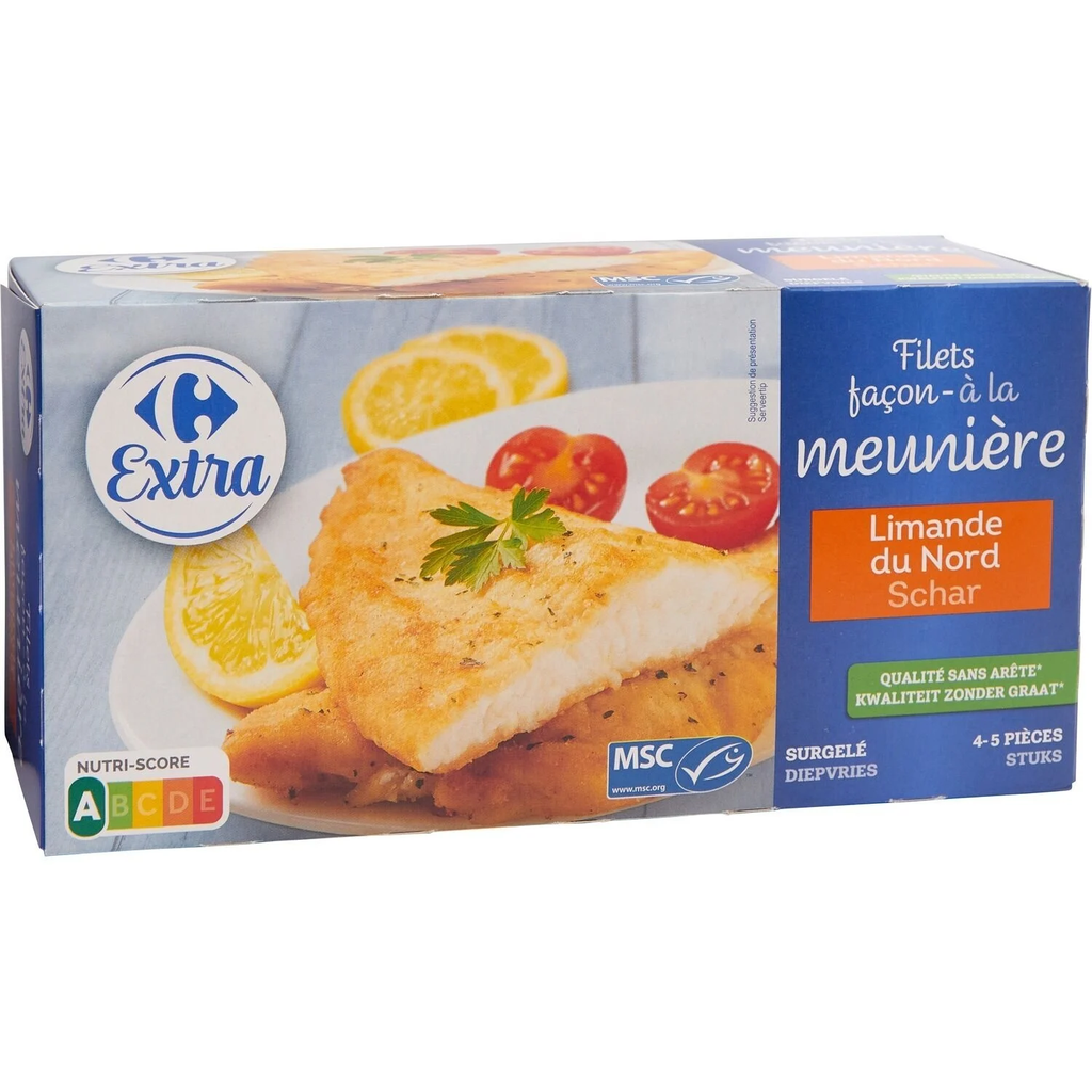 CARREFOUR Filetes de limanda estilo meunière 400 g