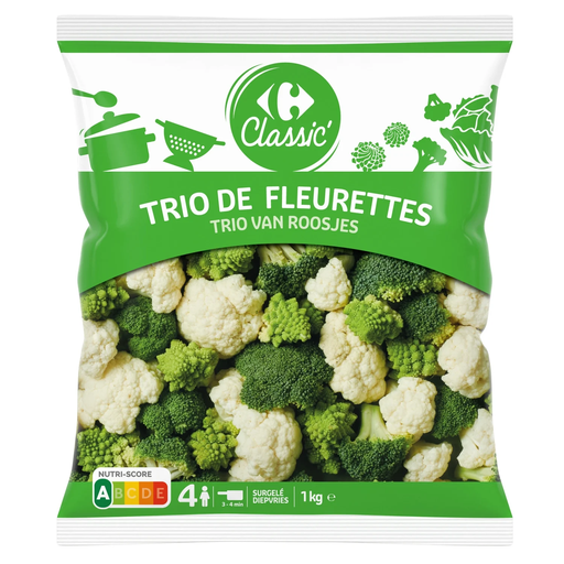 [3560070463428] CARREFOUR CLASSIC Mistura de Legumes em Floretes 1 kg