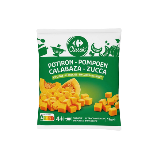 [3560070484478] CARREFOUR CLASSIC Abóbora em cubos 1 kg