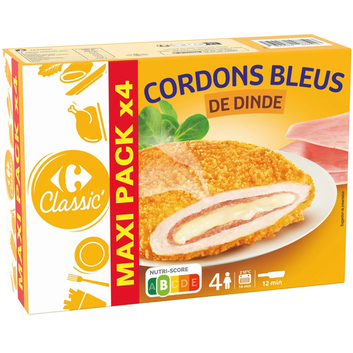 [3560070487516] CARREFOUR Turkey Cordon Bleu 400 g