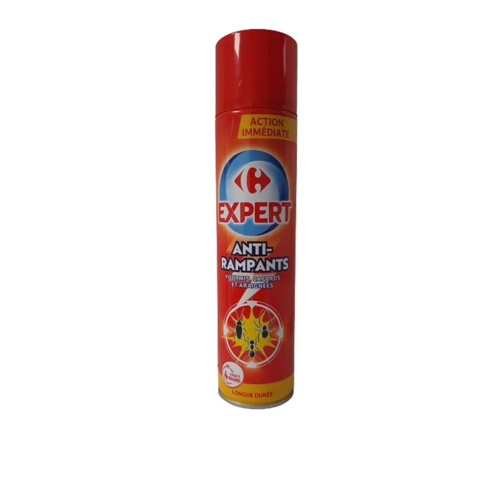 CARREFOUR Insecticide Spray Anti-Rampants Cafards Fourmis et Araignées 400 ml