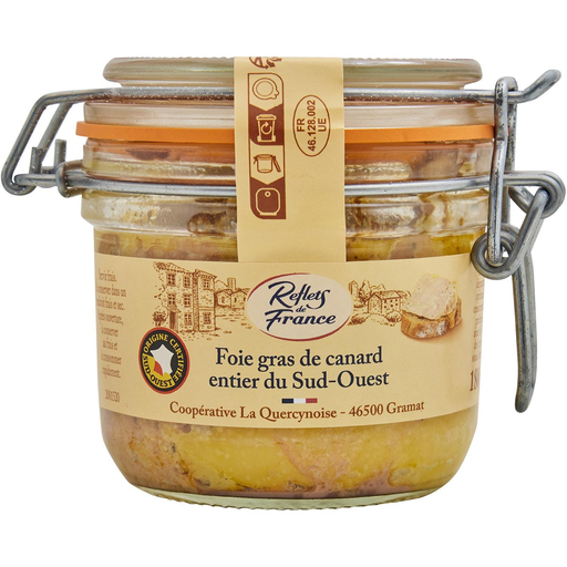 [3560070498796] REFLETS DE FRANCE Foie Gras Entero de Pato del Suroeste IGP 180 g