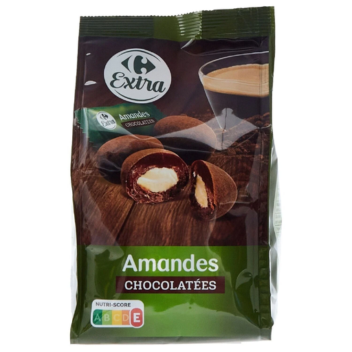 [3560070502493] CARREFOUR Milk Chocolate Almonds EXTRA 135 g