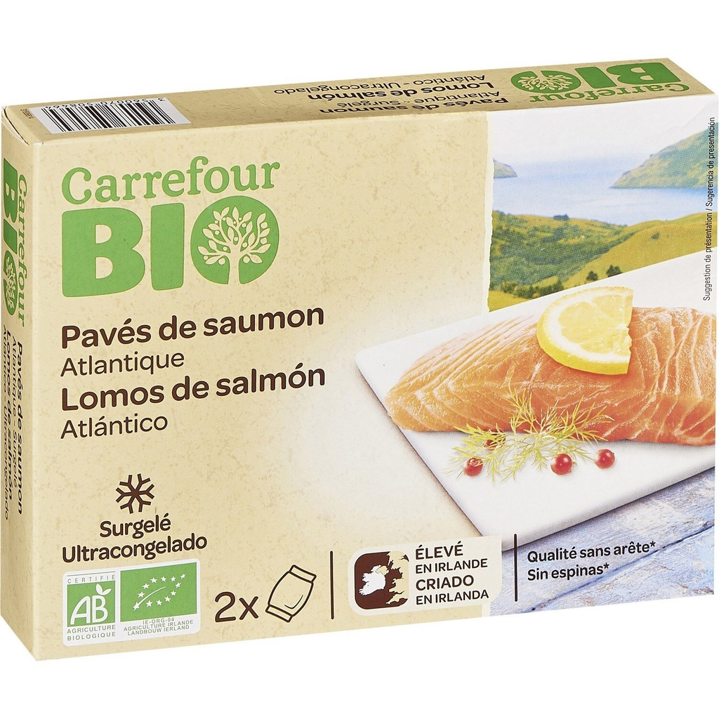 CARREFOUR Organic Salmon Steaks 2x100g