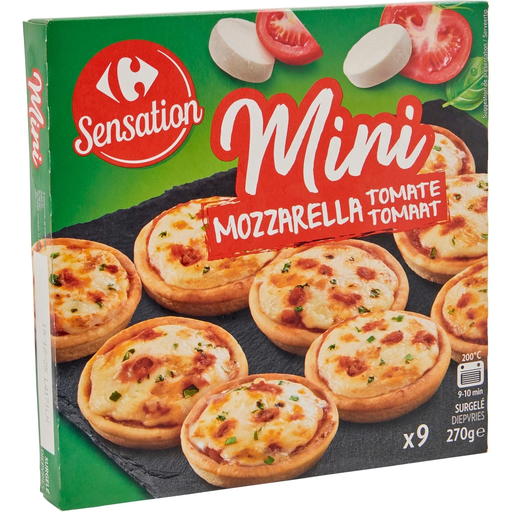 [3560070523870] CARREFOUR Mini pizzas mozzarella tomato SENSATION 270 g
