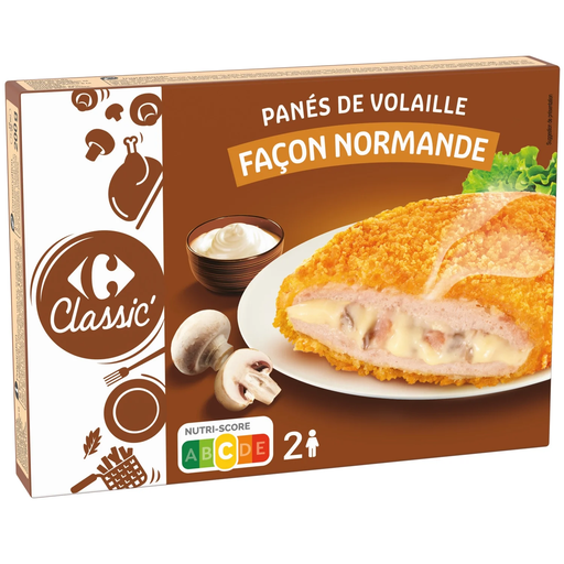 [3560070543762] CARREFOUR CLASSIC Poultry cutlets Normandy style 200 g