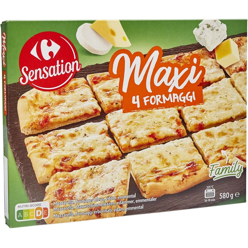 [3560070557165] CARREFOUR Pizza maxi 4 formaggi SENSATION 580 g