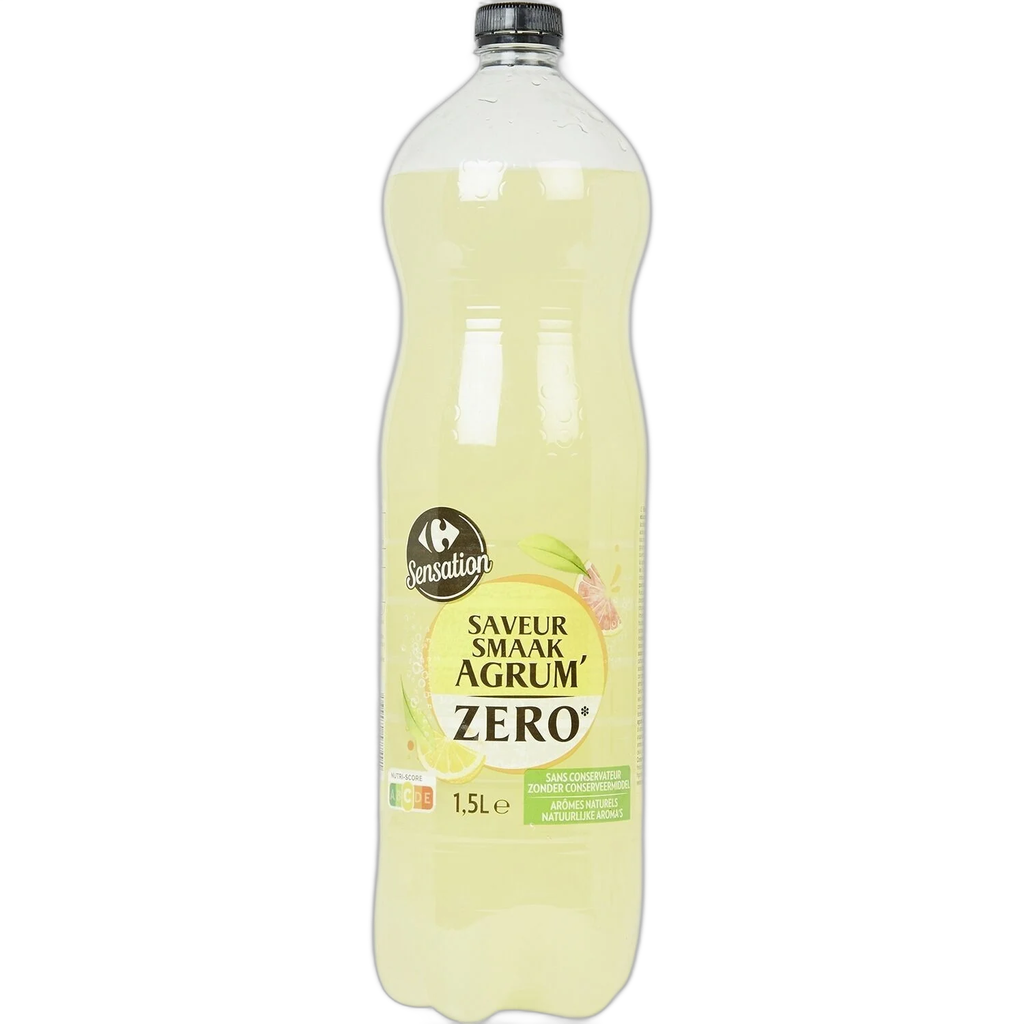 CARREFOUR Refresco de Cítricos Sin Azúcares Añadidos SENSATION 1,5 L