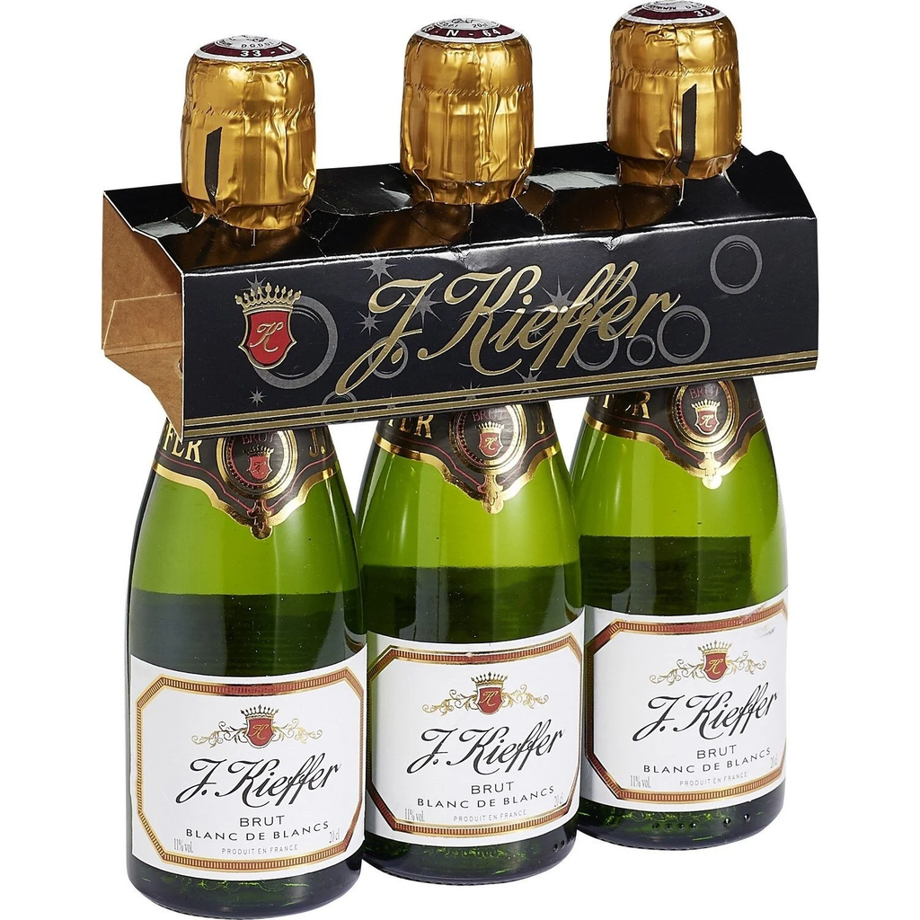 J.KIEFFER Vin Blanc Mousseux Brut Blanc de Blanc 3x20cl