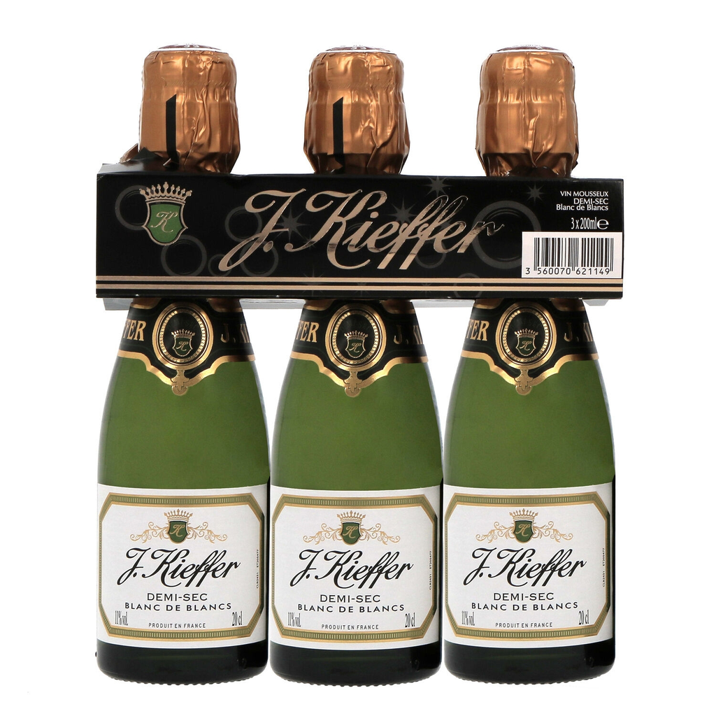 J.KIEFFER Vinho espumante meio-seco 3 x 20 cl