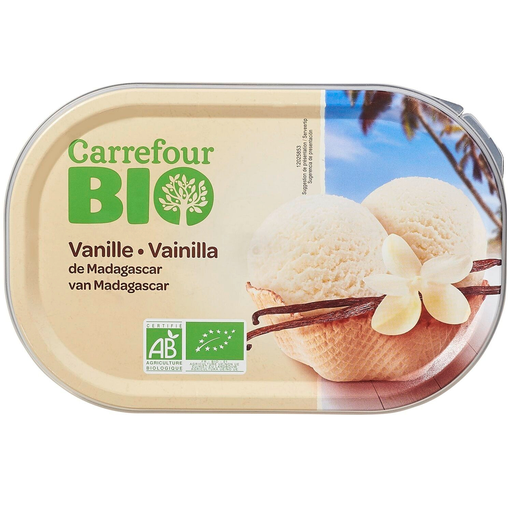 [3560070682027] CARREFOUR Glace bio vanille de Madagascar 471 g