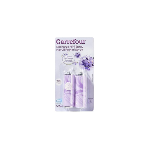 [3560070687930] CARREFOUR Lavender Refill Spray 2 x 15 ml