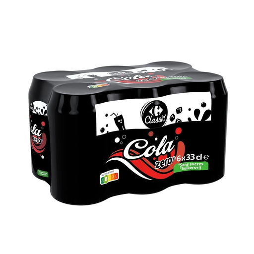 [3560070692729] CARREFOUR CLASSIC Zero Sugar Cola Soda 6 x 33 cl