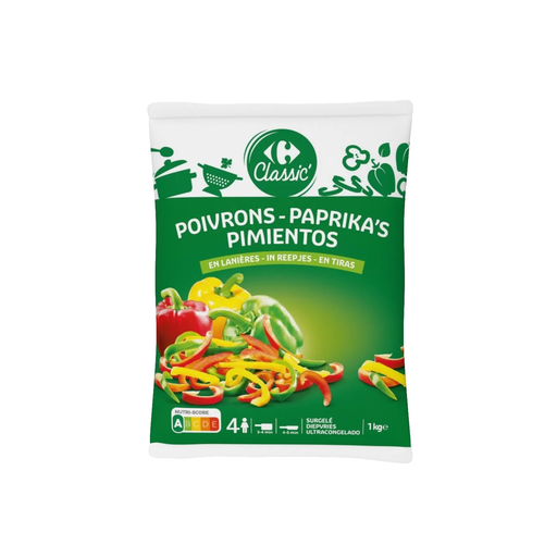 [3560070710324] CARREFOUR CLASSIC Pimentos em Tiras 1 kg