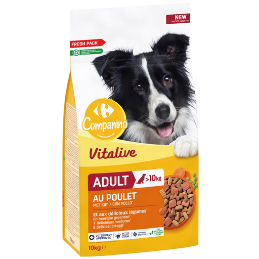 [3560070718368] COMPANINO Croquettes Pour Chien Adulte Medium + Volaille Légumes 10 kg