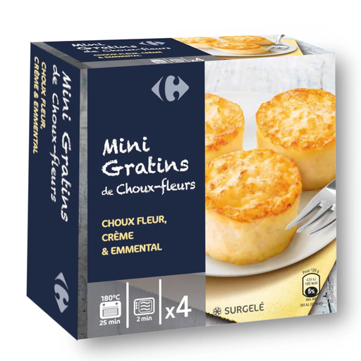 [3560070723201] CARREFOUR Mini Gratins de Couve-Flor 4x120g