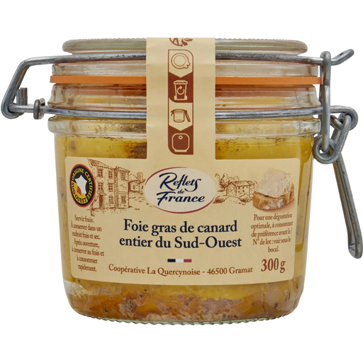 [3560070724055] REFLETS DE FRANCE Foie Gras Entero de Pato del Suroeste IGP 300 g