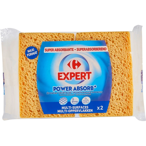 [3560070759163] CARREFOUR Esponjas Vegetales Super Absorbentes Multi-Superficies EXPERT x2