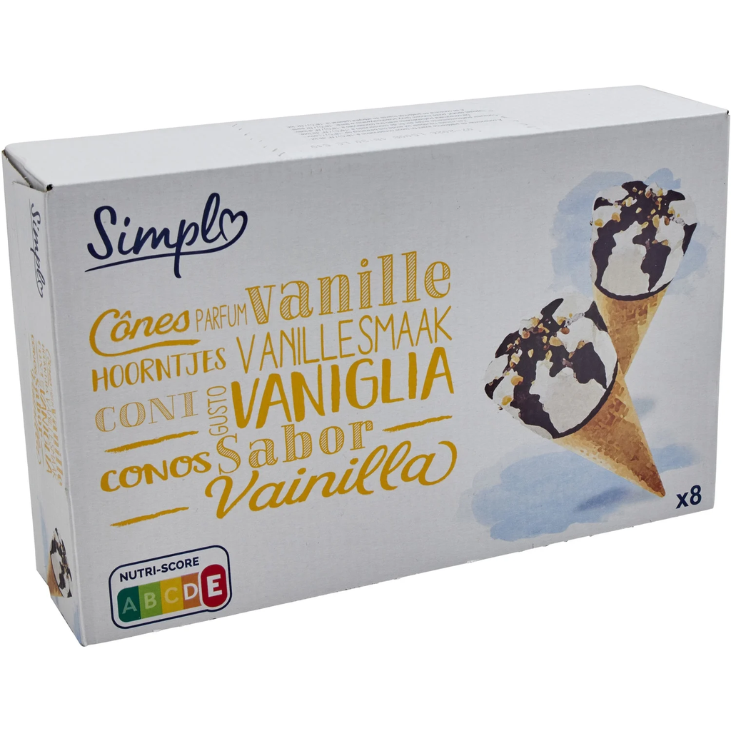 SIMPL Vanilla Ice Cream Cones 550 g
