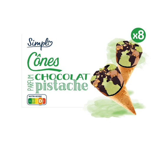 [3560070774326] SIMPL Helados Conos Pistacho Chocolate 548 g