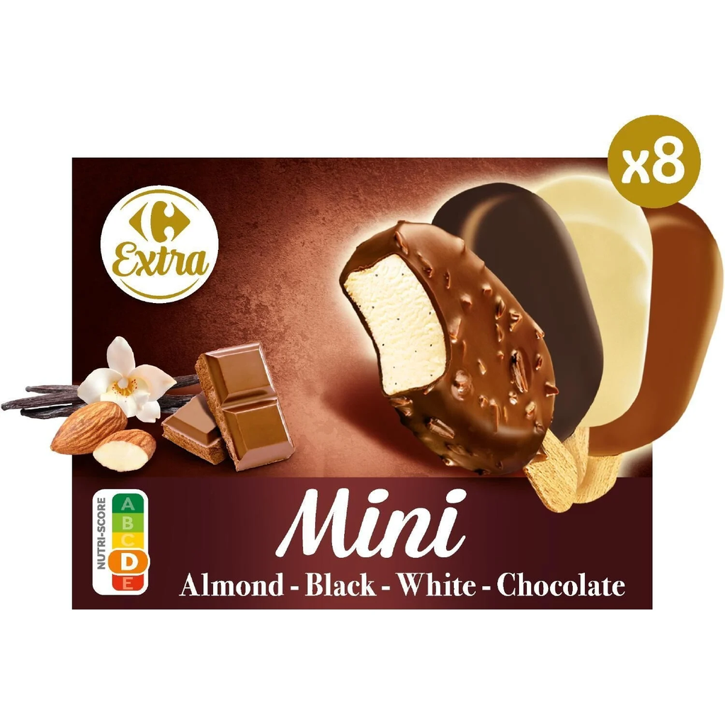 CARREFOUR Mini Ice Cream Sticks Assortment EXTRA 8 x 32 g