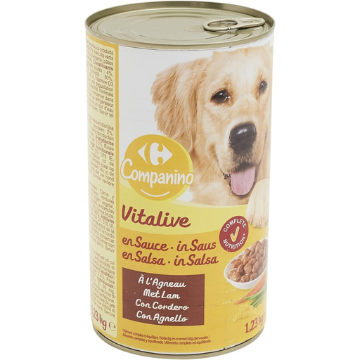 [3560070829675] CARREFOUR Paté Para Perro Adulto Cordero 1230 g